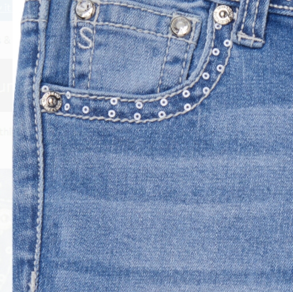 Seven7 Girls Sequin Waist Bootcut Jeans - Picture 3 of 3